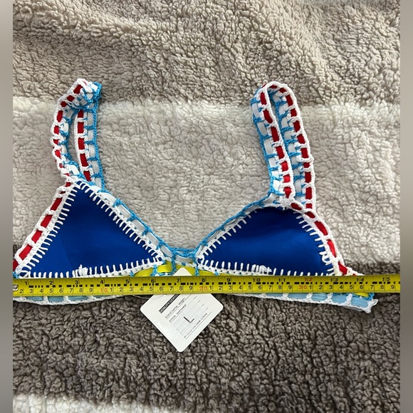 Blue Crochet Trim Bikini - Picture 8 of 9
